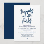 Gelukkig ooit na feest, bruiloft diner dansen kaart (Voorkant / Achterkant)