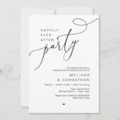 Gelukkig ooit na feest, bruiloft diner dansen kaart (Voorkant)