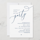 Gelukkig ooit na feest, bruiloft diner dansen kaart (Voorkant)