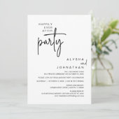 Gelukkig ooit na feest, bruiloft diner kaart (Staand voorkant)