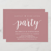 Gelukkig ooit na feest, bruiloft elopement Diner Kaart (Voorkant / Achterkant)