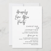 Gelukkig ooit na feest, bruiloft Elopement diner Kaart (Voorkant)