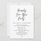 Gelukkig ooit na feest, bruiloft Elopement diner Kaart (Voorkant)