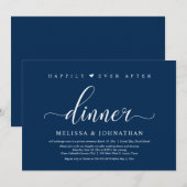 Gelukkig ooit na feest, bruiloft Elopement diner Kaart (Voorkant / Achterkant)