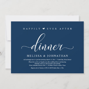 Gelukkig ooit na feest, bruiloft Elopement diner Kaart