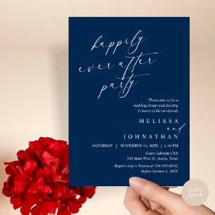 Gelukkig ooit na feest, bruiloft Elopement diner Kaart
