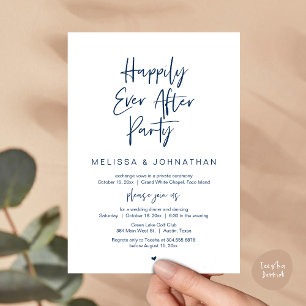 Gelukkig ooit na feest, bruiloft Elopement diner Kaart