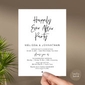 Gelukkig ooit na feest, bruiloft Elopement diner Kaart