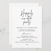 Gelukkig ooit na feest, bruiloft Elopement diner Kaart (Voorkant / Achterkant)