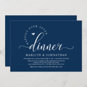 Gelukkig ooit na feest, bruiloft Elopement diner Kaart (Voorkant / Achterkant)