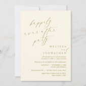 Gelukkig ooit na feest, bruiloft Elopement diner Kaart (Voorkant)