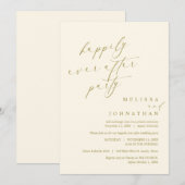 Gelukkig ooit na feest, bruiloft Elopement diner Kaart (Voorkant / Achterkant)