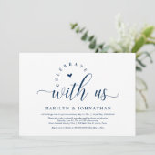 Gelukkig ooit na feest, bruiloft Elopement diner Kaart (Staand voorkant)