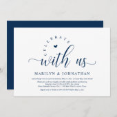 Gelukkig ooit na feest, bruiloft Elopement diner Kaart (Voorkant / Achterkant)