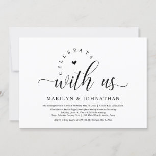 Gelukkig ooit na feest, bruiloft Elopement diner Kaart