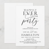 Gelukkig ooit na feest, bruiloft Elopement Party Kaart (Voorkant / Achterkant)