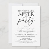 Gelukkig ooit na feest, bruiloft Elopement Party Kaart (Voorkant)