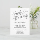 Gelukkig ooit na feest elegante moderne typografie kaart (Staand voorkant)