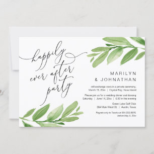 Gelukkig ooit na feest, Elopement, groen Kaart