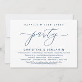 Gelukkig ooit na feest, elopement, modern script kaart (Voorkant)