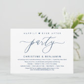 Gelukkig ooit na feest, elopement, modern script kaart (Staand voorkant)