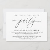 Gelukkig ooit na feest, elopement, modern script kaart (Voorkant)