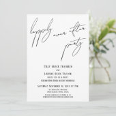 Gelukkig ooit na feest modern Casual handschrift Kaart (Staand voorkant)