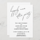 Gelukkig ooit na feest modern Casual handschrift Kaart (Voorkant / Achterkant)