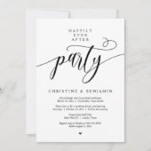 Gelukkig ooit na feest, modern script kaart (Voorkant)