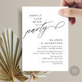 Gelukkig ooit na feest, moderne bruiloft elopement kaart