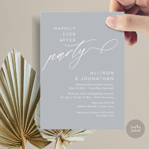 Gelukkig ooit na feest, moderne bruiloft elopement kaart