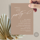 Gelukkig ooit na feest, moderne bruiloft elopement kaart