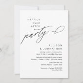 Gelukkig ooit na feest, moderne bruiloft elopement kaart (Voorkant)