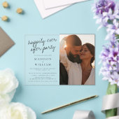 Gelukkig ooit na feest moderne foto bruiloft acryl uitnodigingen (Insitu (Huwelijk))