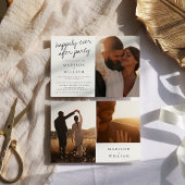 Gelukkig ooit na feest moderne foto bruiloft kaart