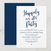 Gelukkig ooit na feest, post bruiloft Elopement Kaart (Voorkant / Achterkant)