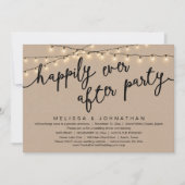 Gelukkig ooit na feest, rustiek bruiloft diner kaart (Voorkant)