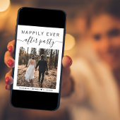 Gelukkig ooit na feestelijke fotobruiloft aankondiging