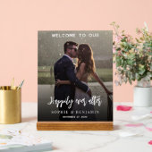 Gelukkig ooit na feestfoto bruiloft welkom acryl bord (Huwelijk)