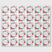 Gelukkig ooit na Floral Wedding Cadeaupapier (Vlak)