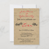 Gelukkig ooit na Foto - 3x5Wedding Announding Kaart (Achterkant)