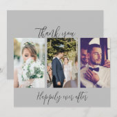 Gelukkig ooit na foto bruiloft dank u bedankkaart (Voorkant / Achterkant)