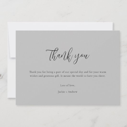 Gelukkig ooit na foto bruiloft dank u bedankkaart (Achterkant)