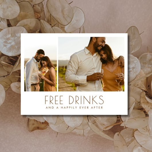 Gelukkig ooit na foto bruiloft Save the Date Aankondigingskaart