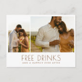 Gelukkig ooit na foto bruiloft Save the Date Aankondigingskaart (Voorkant)