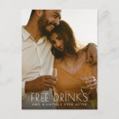 Gelukkig ooit na foto bruiloft Save the Date Aankondigingskaart (Voorkant)