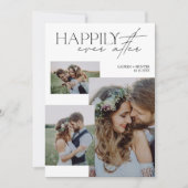 Gelukkig ooit na foto moderne bruiloft aankondiging (Voorkant)