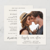 Gelukkig ooit na foto QR Code Wedding Reception (Voorkant / Achterkant)