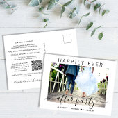 Gelukkig ooit na foto QR Code Wedding Reception Aankondigingskaart