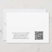 Gelukkig ooit na foto QR Code Wedding Reception Kaart (Achterkant)